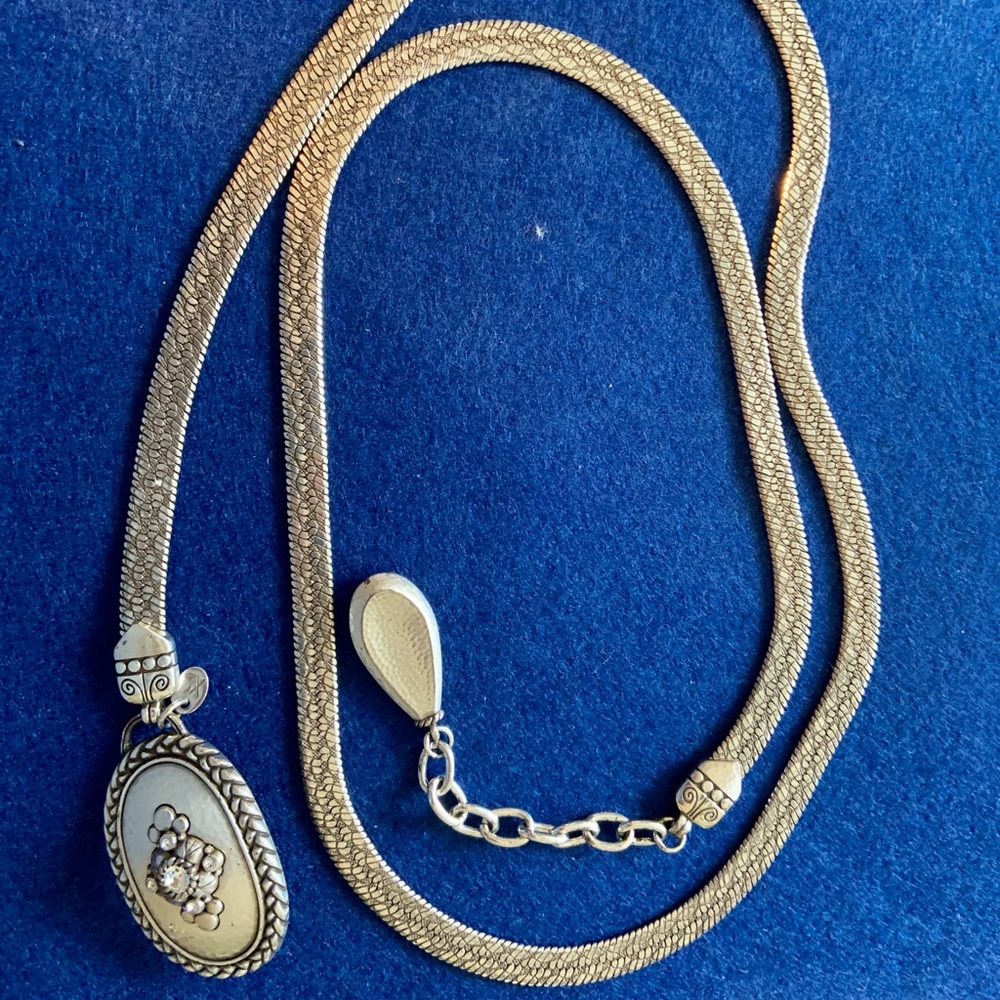 BRIGHTON Belt 39-41” Swarovski crystals silver pl.